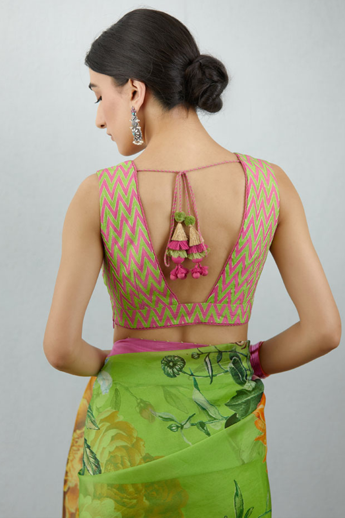Zigzag Printed blouse by Torani