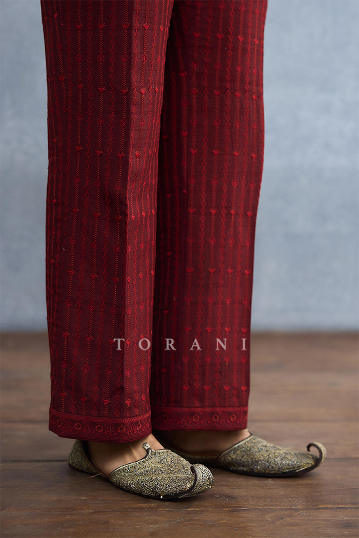 Surkh Aahaad Jacket Set