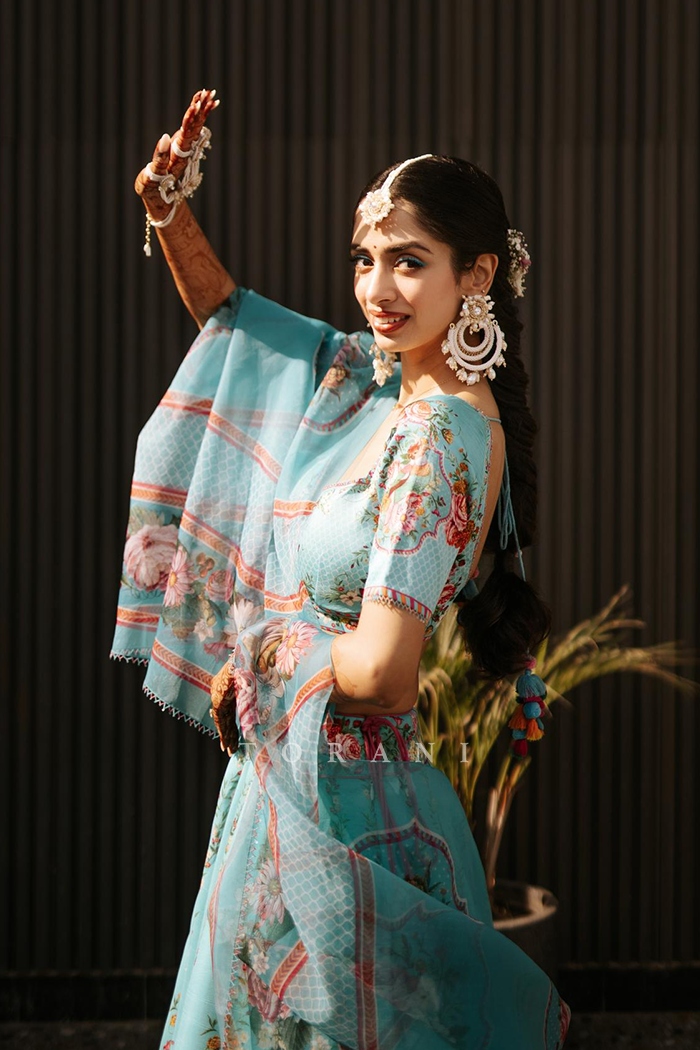 Shubhangi Pathak In our Firoza Arshneer Lehenga Set