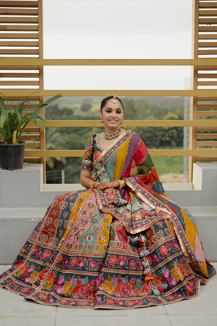 Esha Mahendra Kumar Jain in our Dil Rangrez Jiya Lehenga Set
