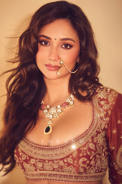 Akanksha Sharma in our Gerua Subhi Lehenga Set