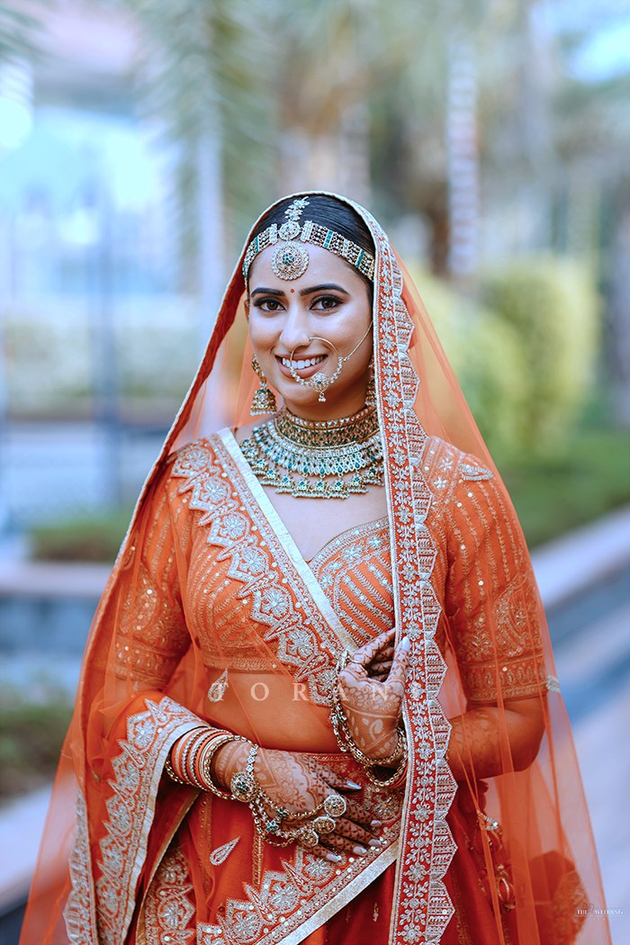 Vasudha roy's wedding photos wearing Torani's Lehenga set