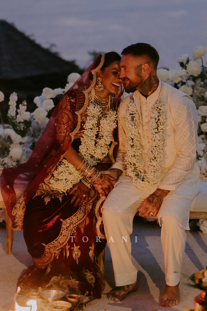 Triveni in our Sindoori Makhmal Agahni Yuvani Saree Set