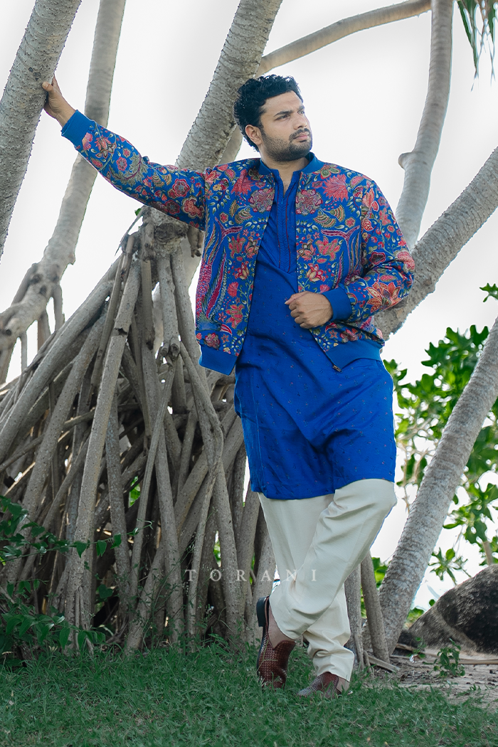 Prakhar Gupta in our Neelima Chitraa Bomber Jacket Set