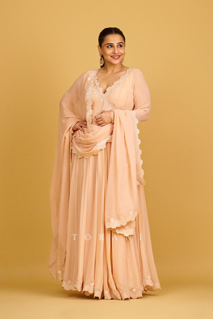 Vidya Balan in our Gul-Mohar Prisha Anarkali Set