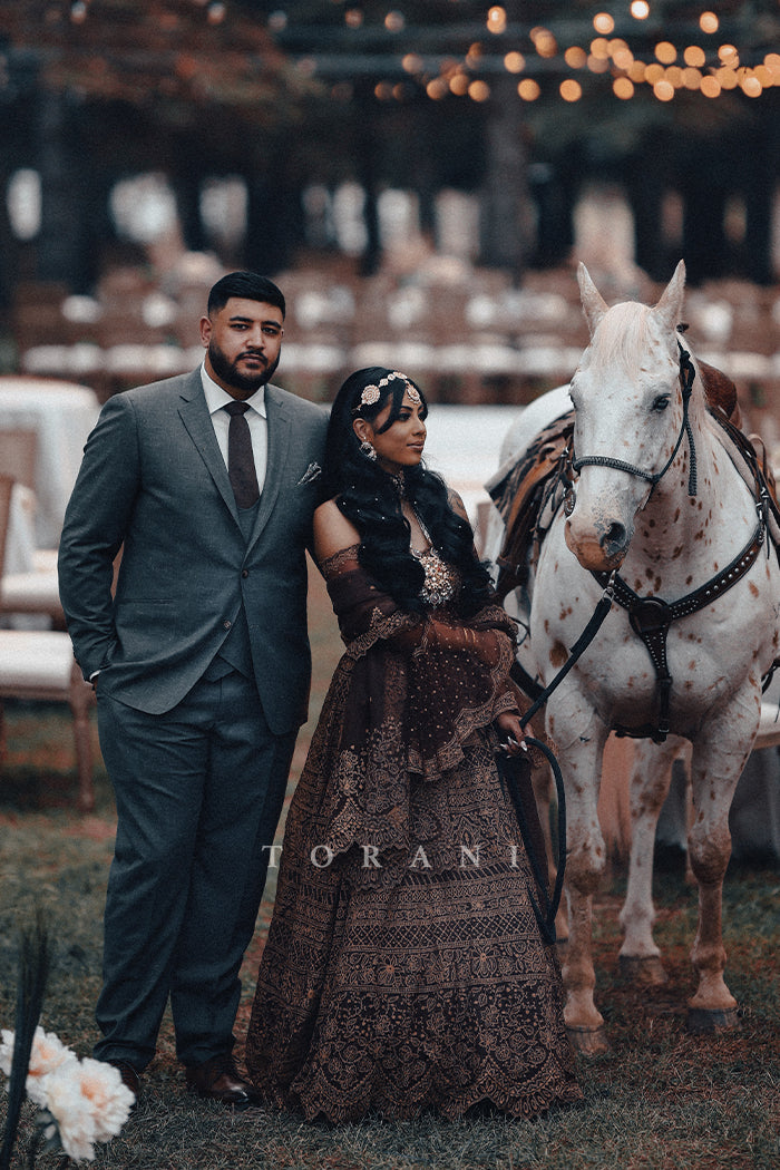 Aashna Prakash in our Custom Dahliya Advaita Lehenga Set