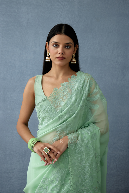 Sabz Advika Saree