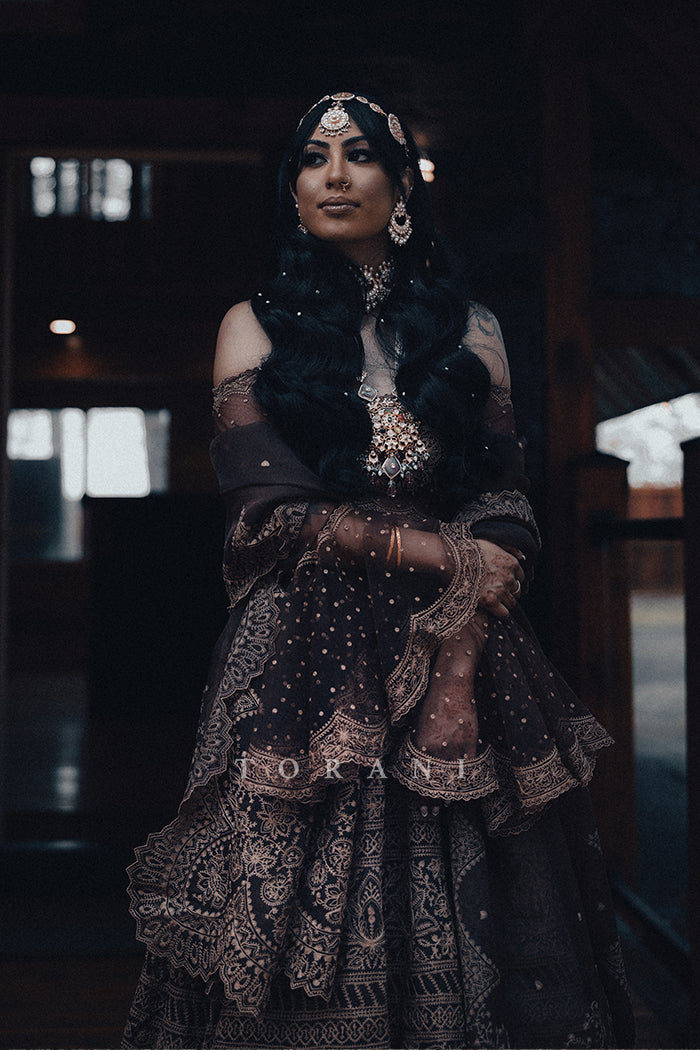 Aashna Prakash in our Custom Dahliya Advaita Lehenga Set