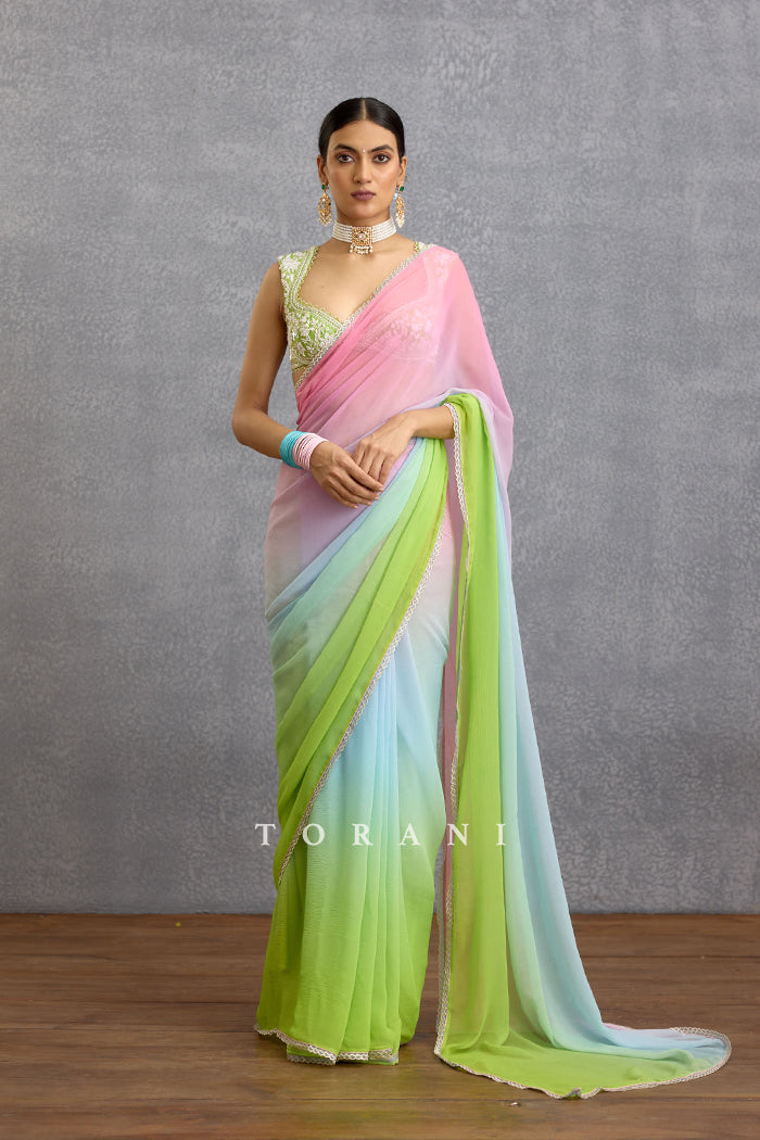 Radhika Madan in our Prakriti Mishka Ziya Saree Set