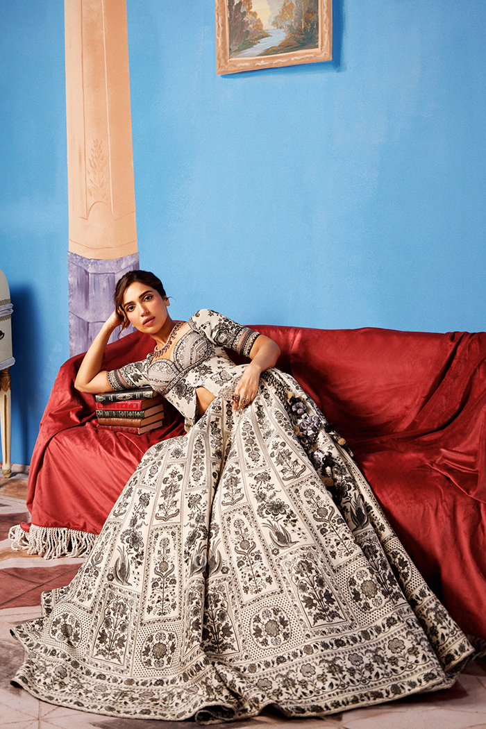 Bhumi Pednekar in our Kalamkari Anushtha Lehenga Set