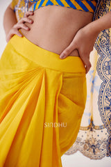 Suri Silk Dhoti Skirt with Drapes