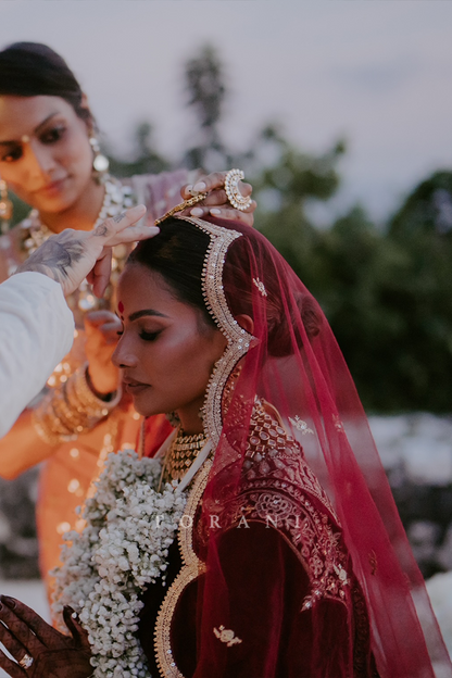 Triveni in our Sindoori Makhmal Agahni Yuvani Saree Set