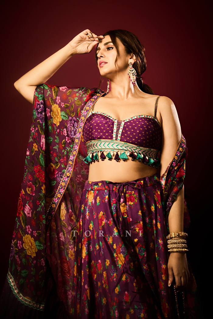 Huma Qureshi in our Dil Kusha Anamari Cape Set