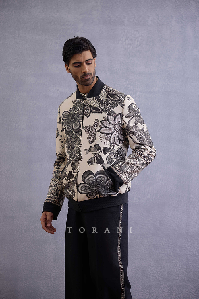Kalamkari Darshit Bomber Jacket Set