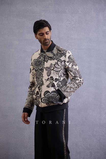 Kalamkari Darshit Bomber Jacket Set