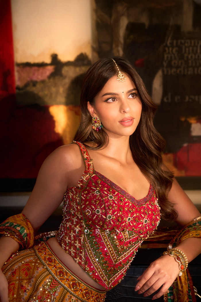 Suhana Khan in our Custom Kanak Dil Meher Lehenga Set