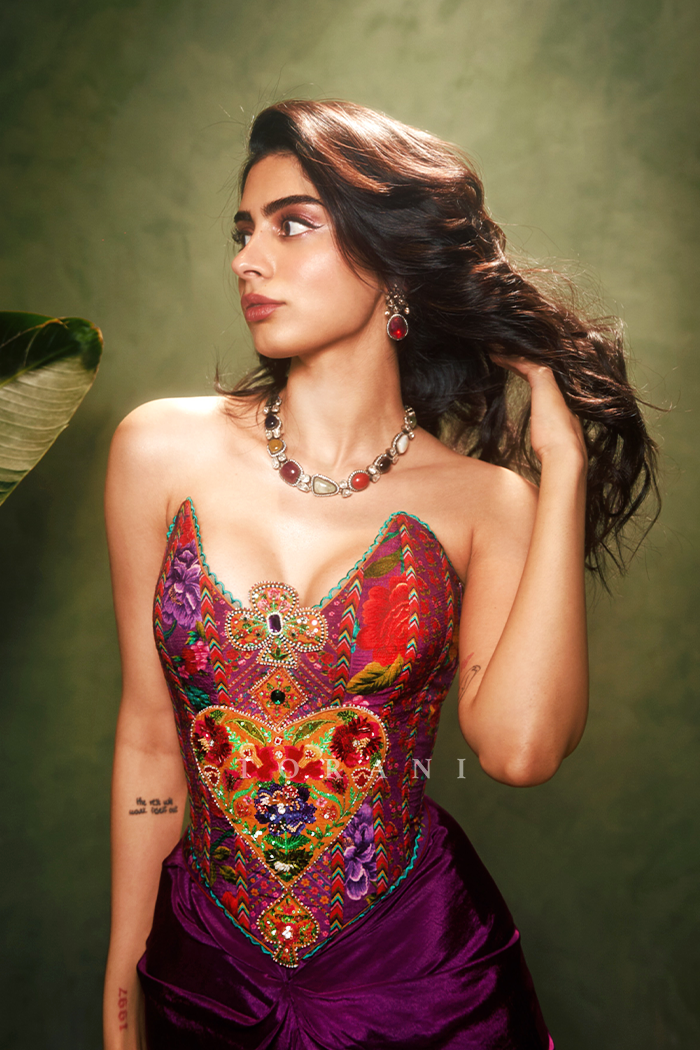 Khushi Kapoor in our Dil Kusha Ursa Corset Set