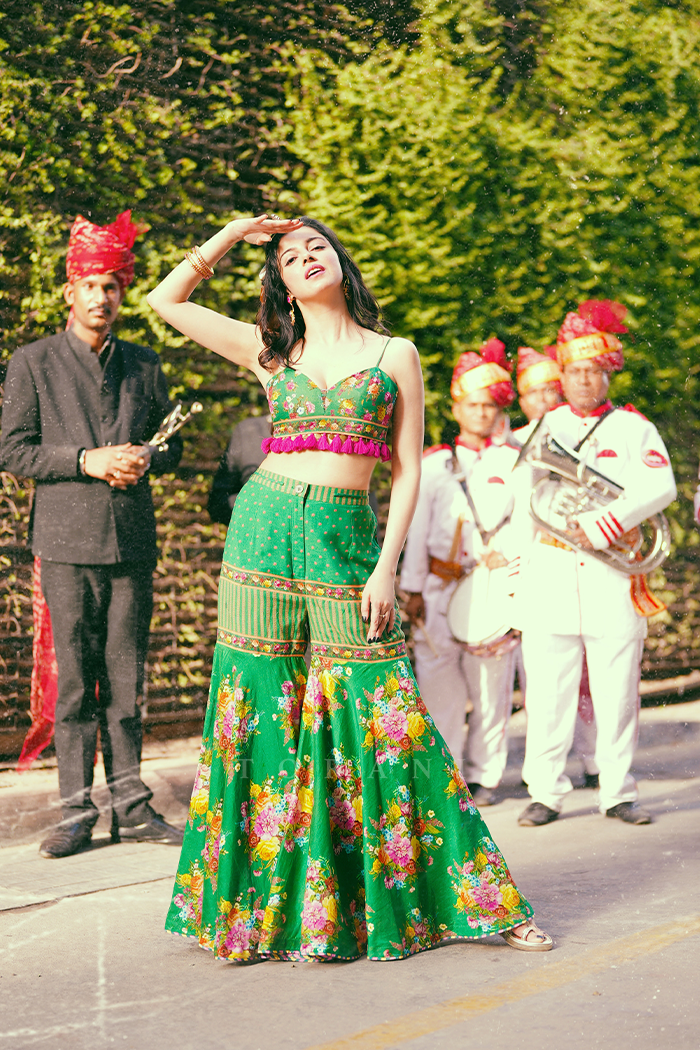 Divya Khosla In Our Panna Ezzah Cape Set