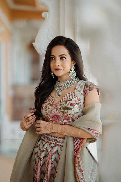 Tessa Thomas in our Jaituni Oorjita Lehenga Set