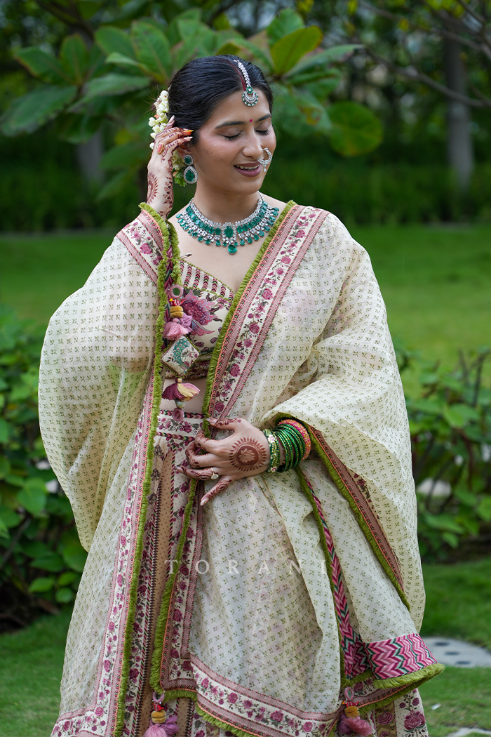 Aditi Singh in our Kasturi Oorjita Lehenga Set