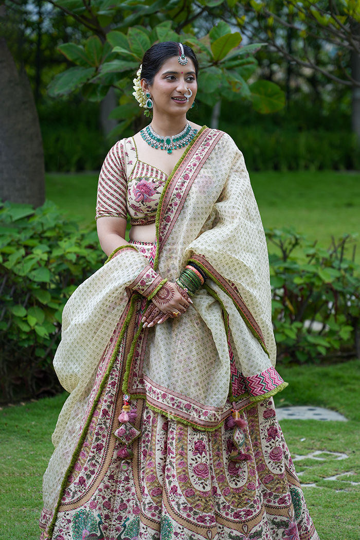 Aditi Singh in our Kasturi Oorjita Lehenga Set