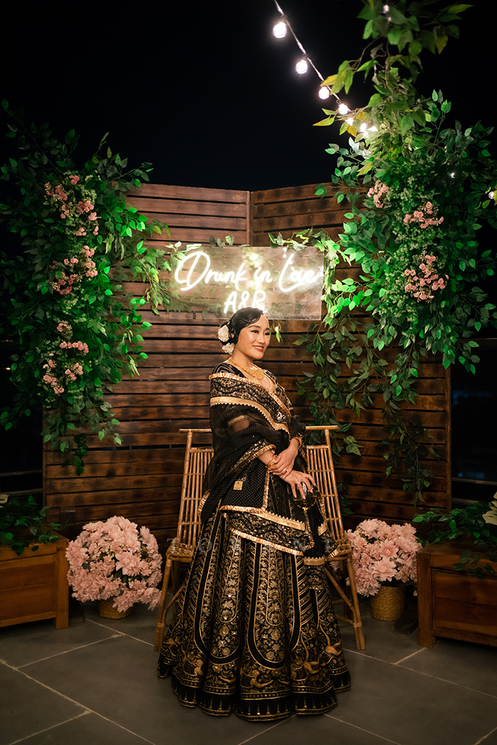 Aien Rawkey With Her Partner in Our Custom Lehenga &amp; Kurta Set