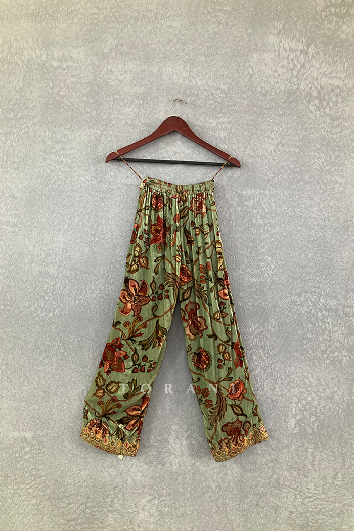 Sale- Champa Makhmal Paakizah Pants