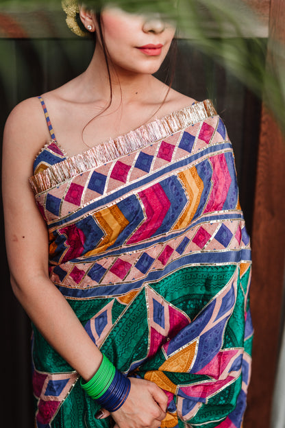 Mehal Kejriwal in our Satrangi Shamiyana Saree Set