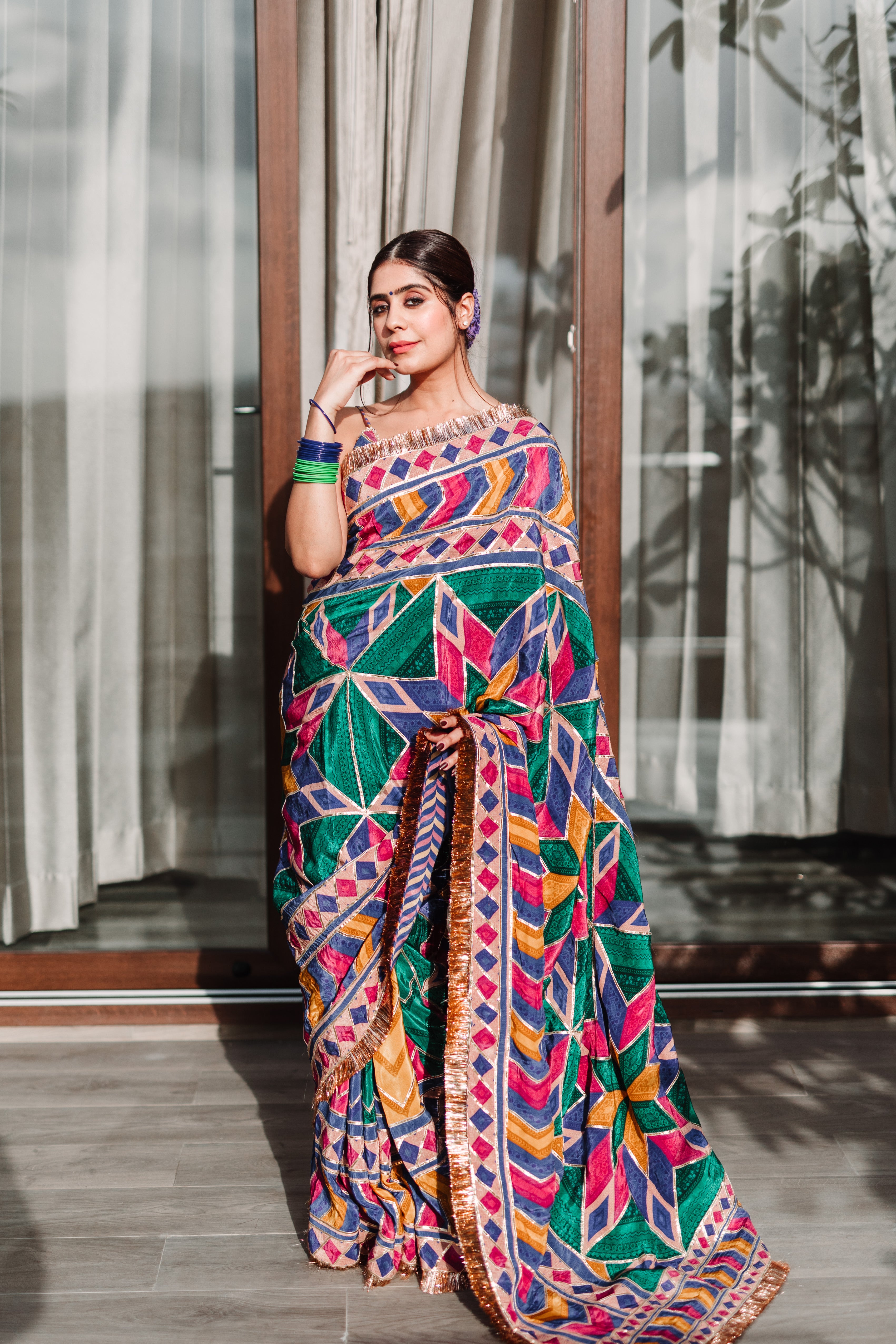 Mehal Kejriwal in our Satrangi Shamiyana Saree Set