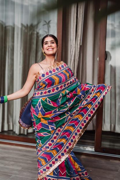 Mehal Kejriwal in our Satrangi Shamiyana Saree Set