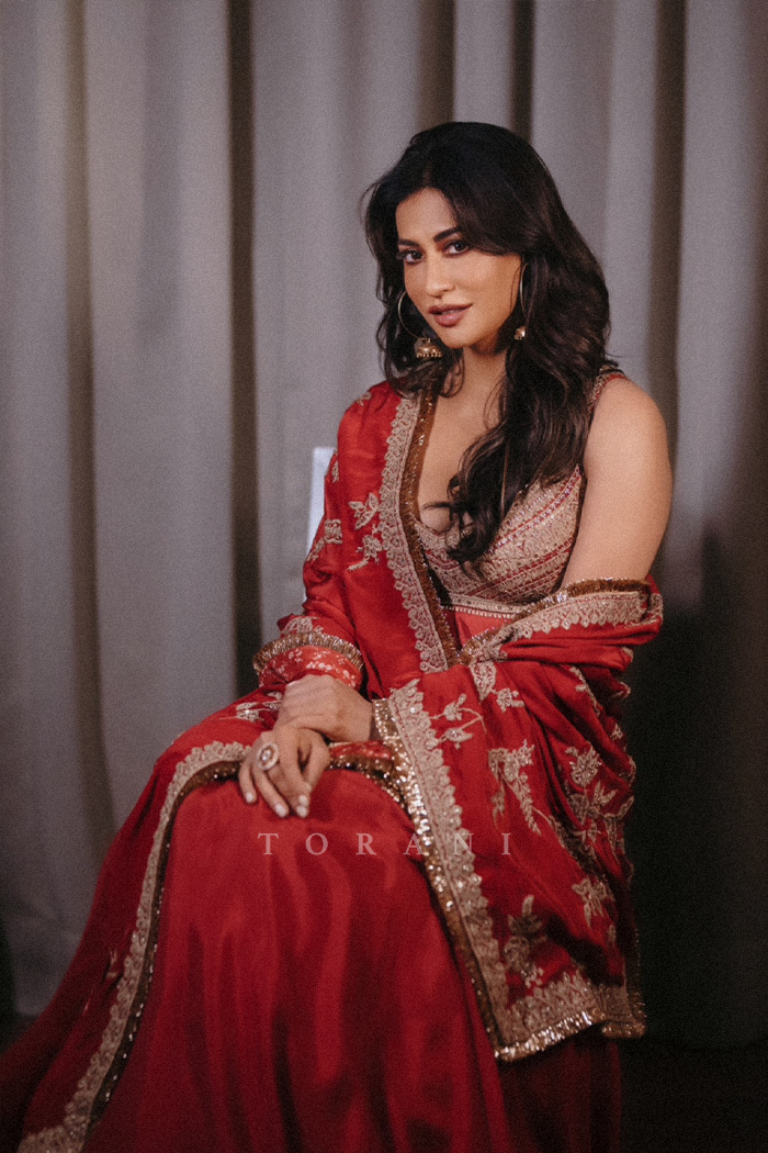 Chitrangada Singh in our Sindoori Swara Anarkali Set