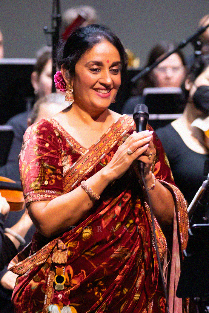 Anuradha Palakurthi in our Custom Gudhal Sheesha Revathi Saree Set