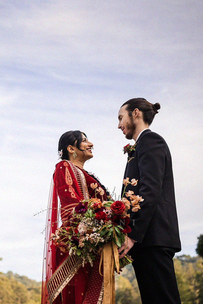 Hana in our Sindoori Yoshita Makhmal Kurta Set