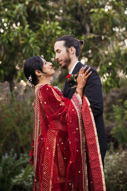 Hana in our Sindoori Yoshita Makhmal Kurta Set