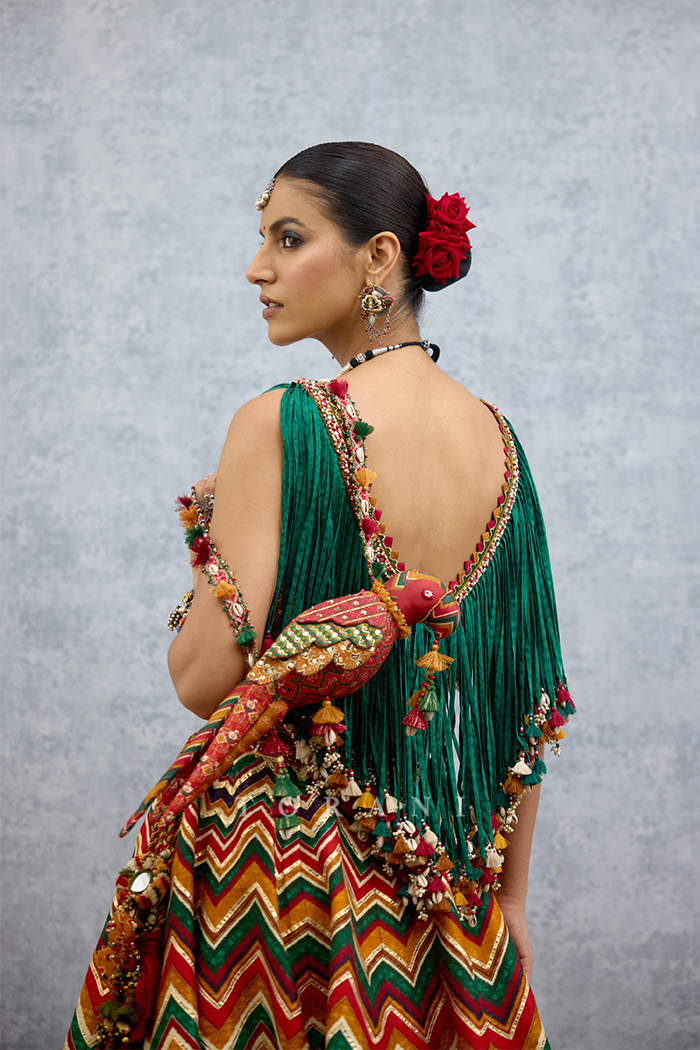 Raktik Patola Parrot Potli Bag