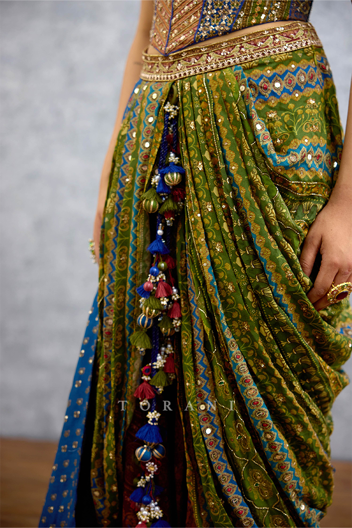 Tanjore Lakshmi Corset Skirt Set