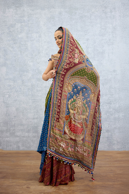 Tanjore Lakshmi Corset Skirt Set
