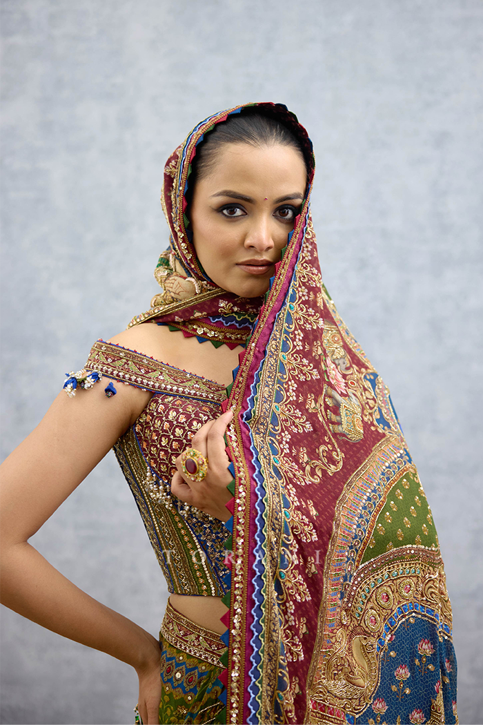 Tanjore Lakshmi Corset Skirt Set