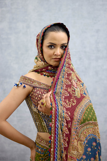 Tanjore Lakshmi Corset Skirt Set