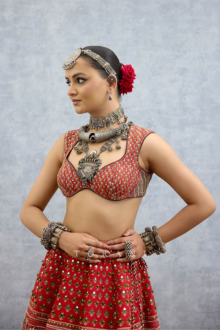 Raktika Mashaal Mirali Lehenga Set
