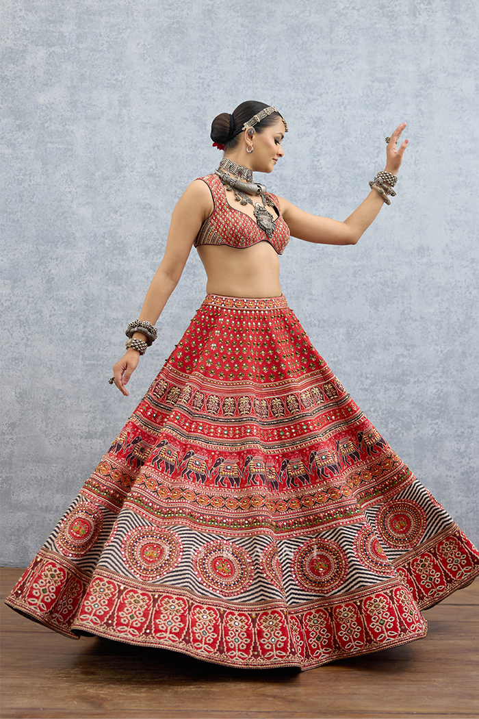 Raktika Mashaal Mirali Lehenga Set