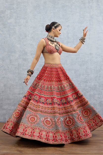 Raktika Mashaal Mirali Lehenga Set