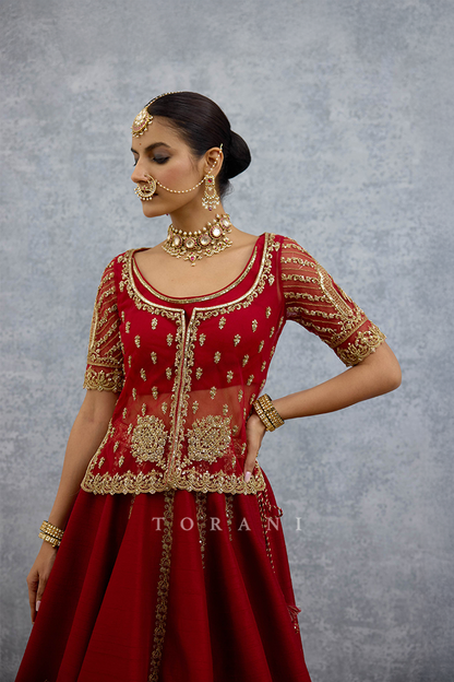 Kumkumi Meham Lehenga Set