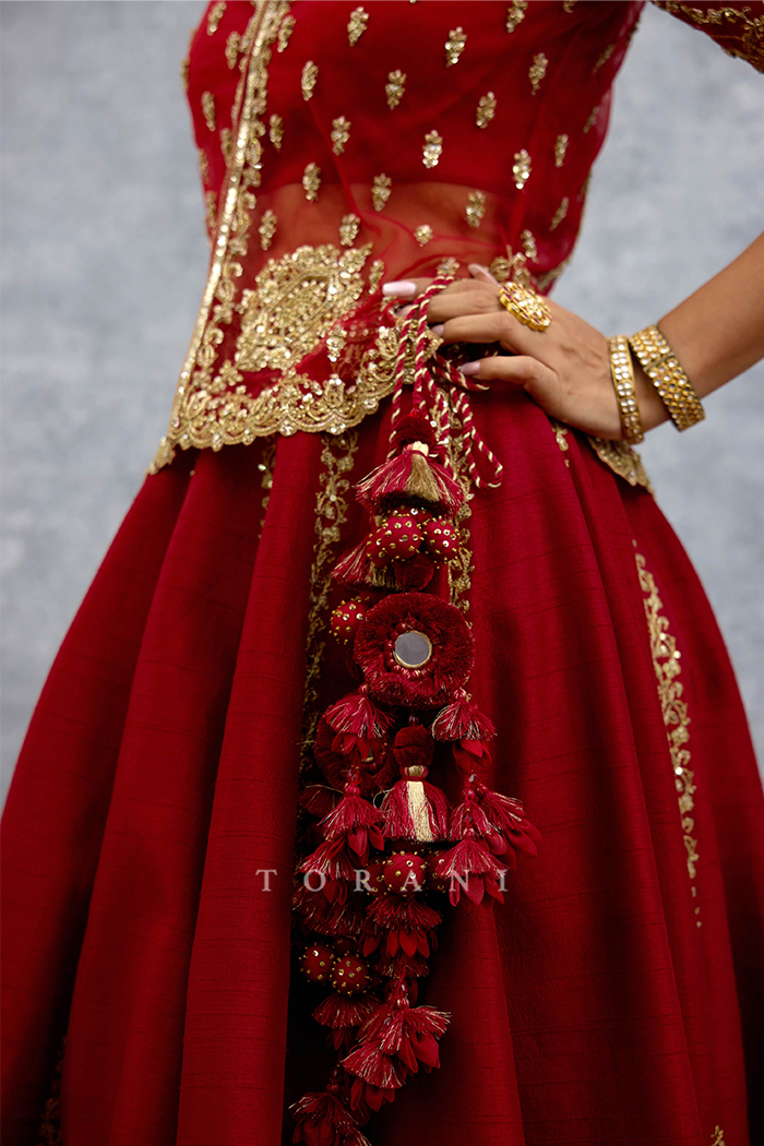 Kumkumi Meham Lehenga Set