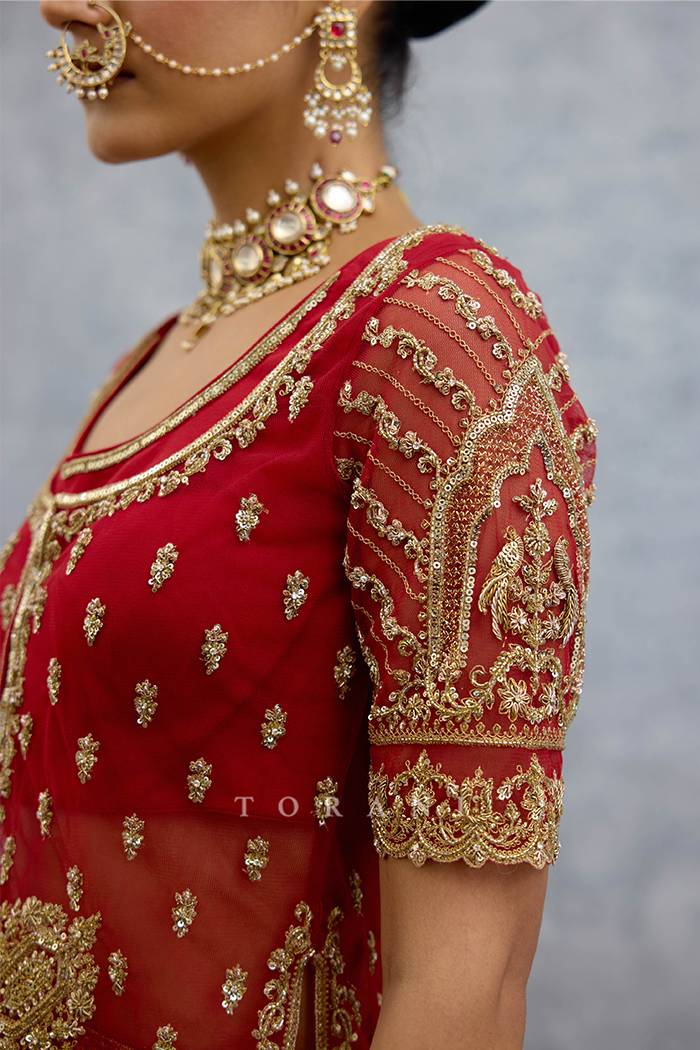 Kumkumi Meham Lehenga Set