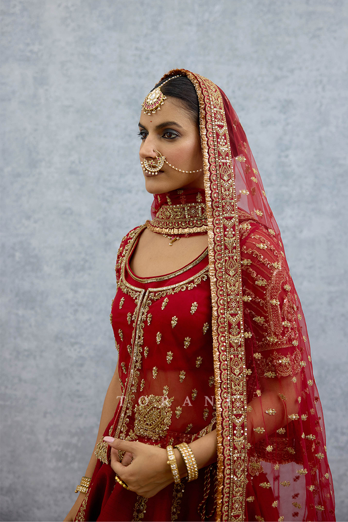 Kumkumi Meham Lehenga Set