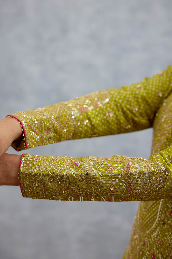 Lilau Mishal Satrangi Kurta Set