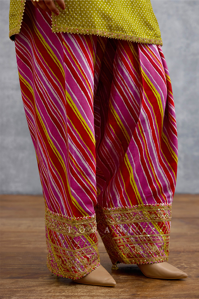 Lilau Mishal Satrangi Kurta Set