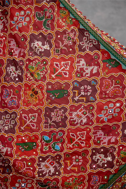 Raktangi Surkhi Saree