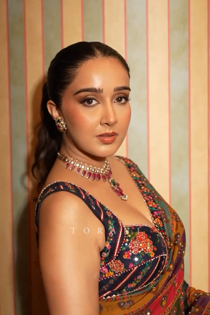 Sanjana Batra in our Dil Rangeen Nagma Saree Set